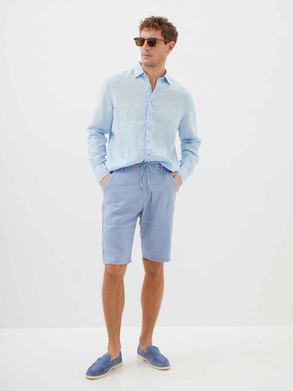 Мужские Льняные Шорты