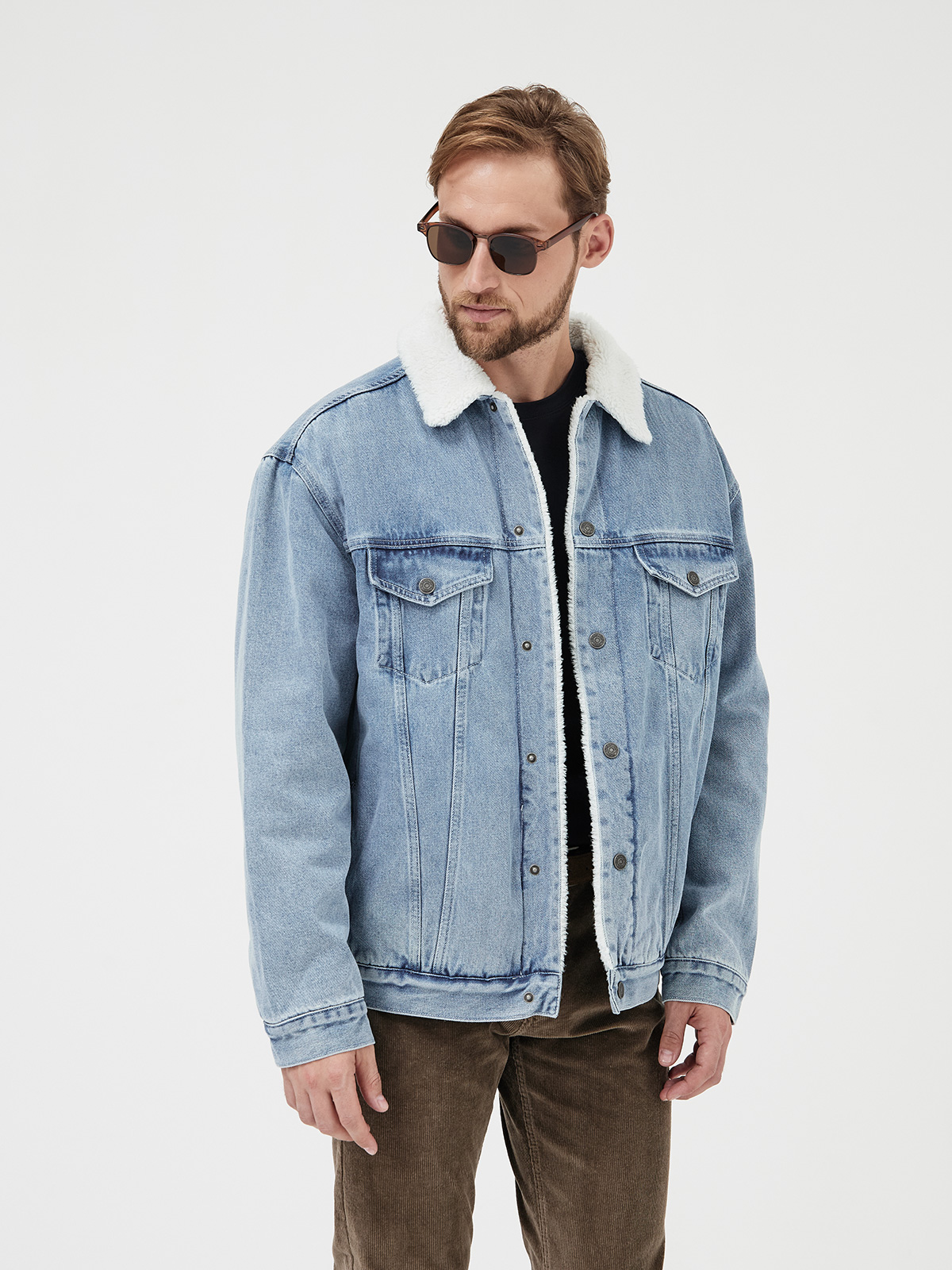 Мужская джинсовая куртка утепленная