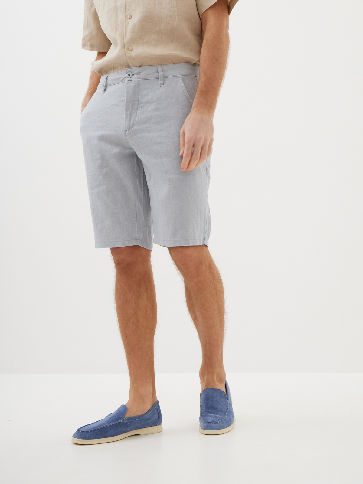 Мужские Льняные Шорты