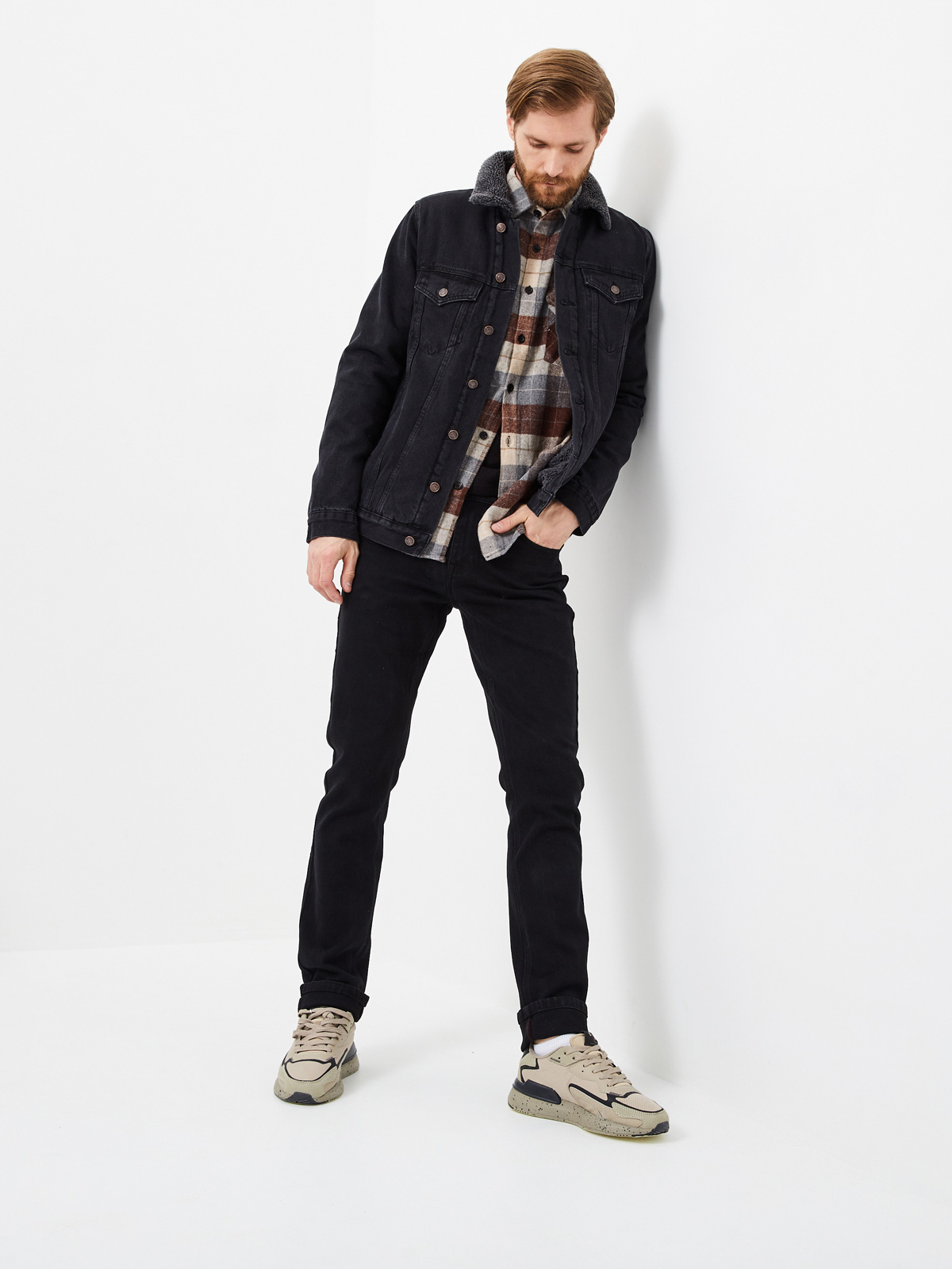 Мужская джинсовая куртка утепленная