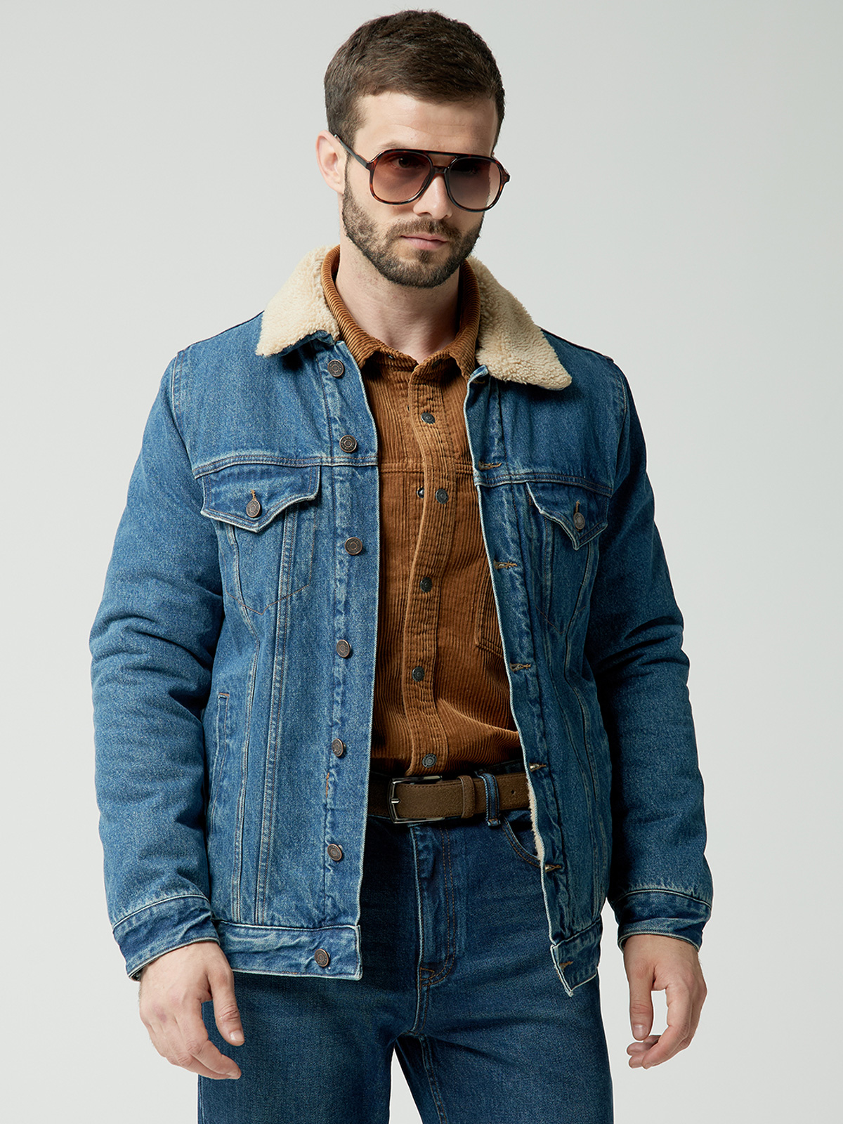 Мужская джинсовая куртка утепленная