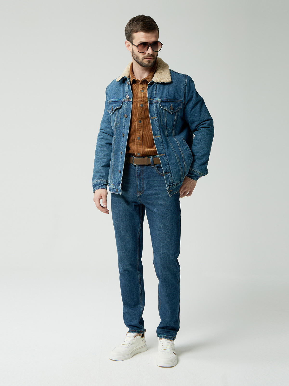 Мужская джинсовая куртка утепленная