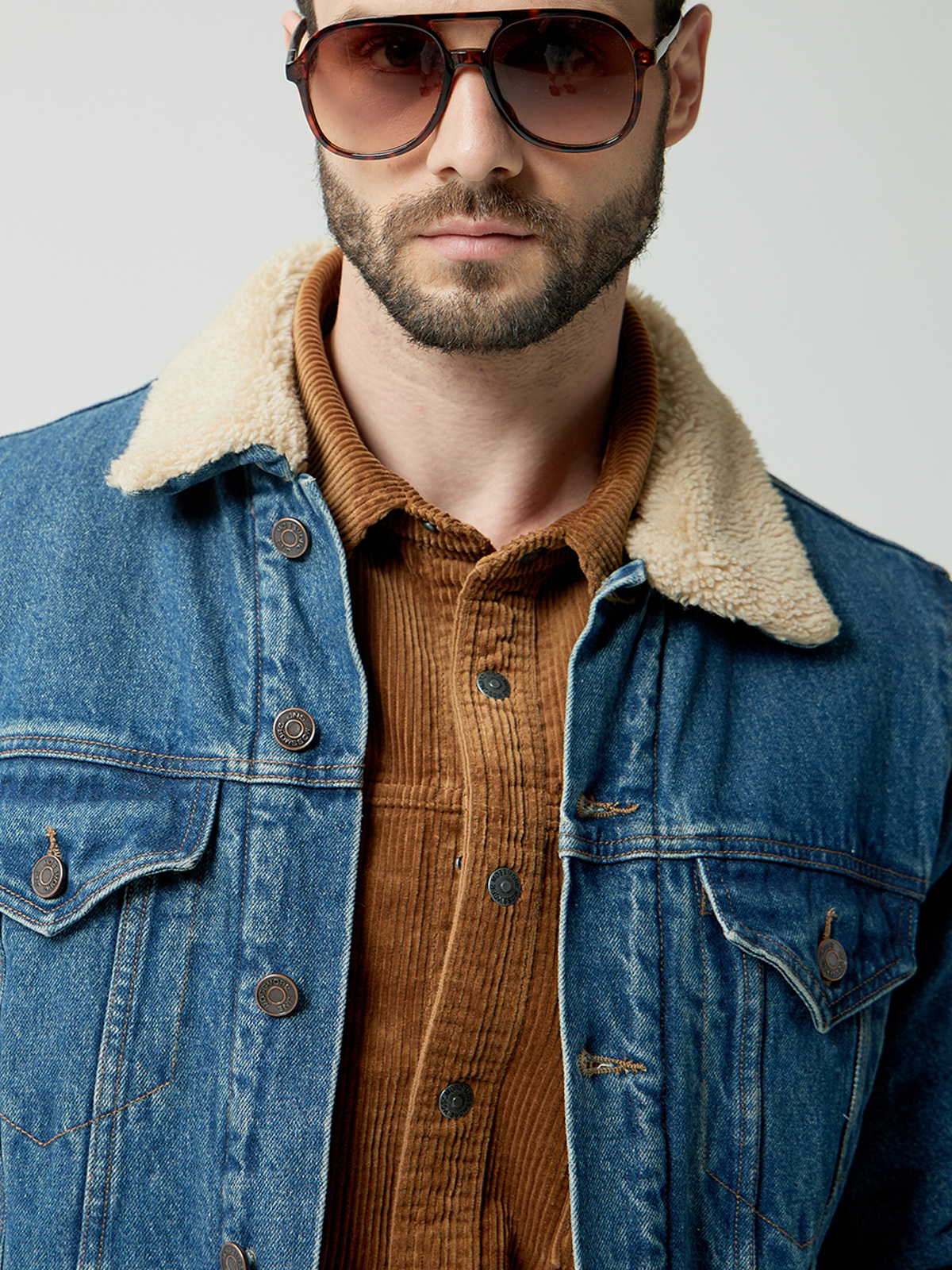 Мужская джинсовая куртка утепленная