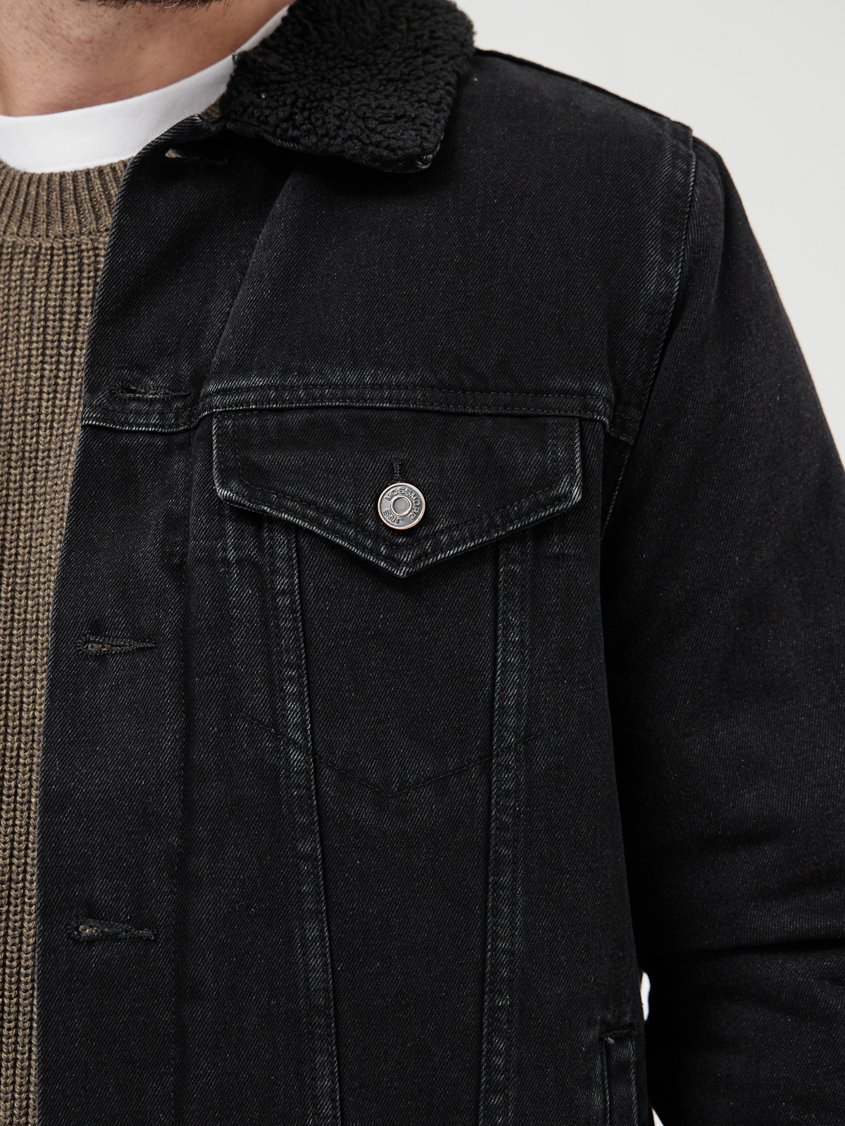 Мужская джинсовая куртка утепленная