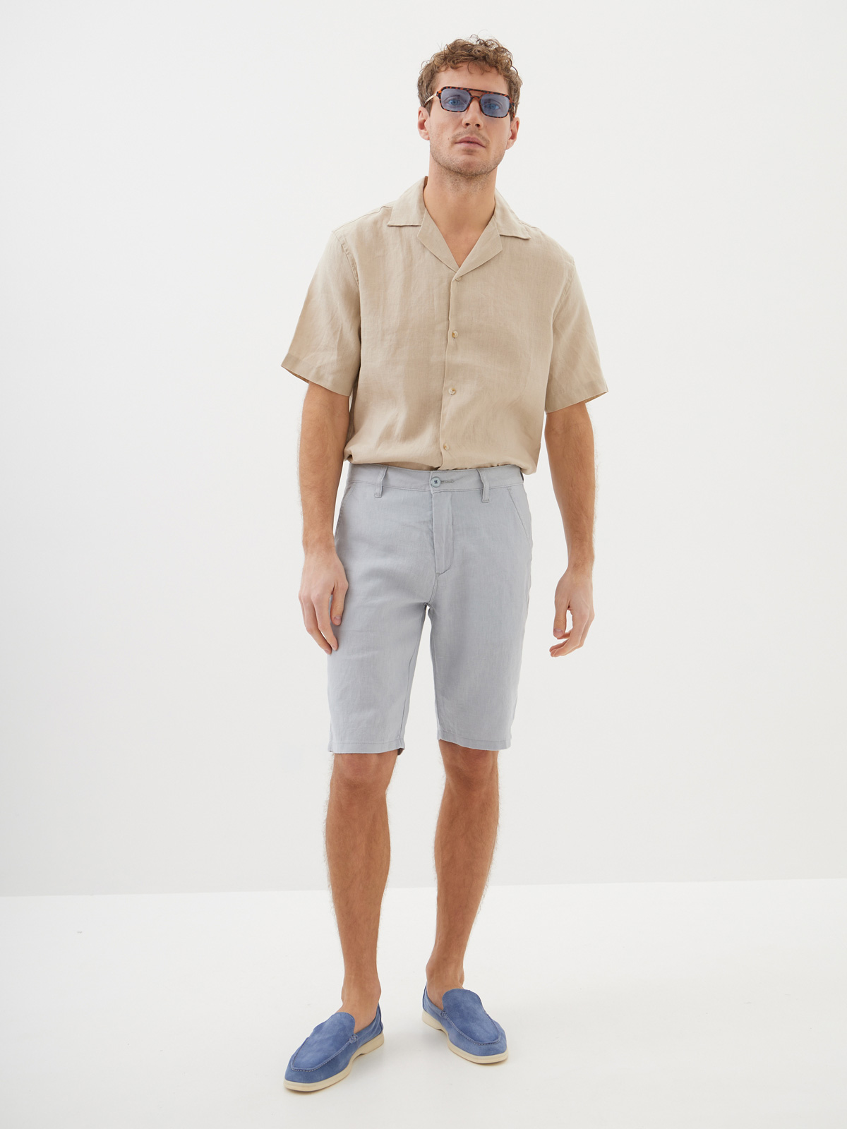 Мужские Льняные Шорты