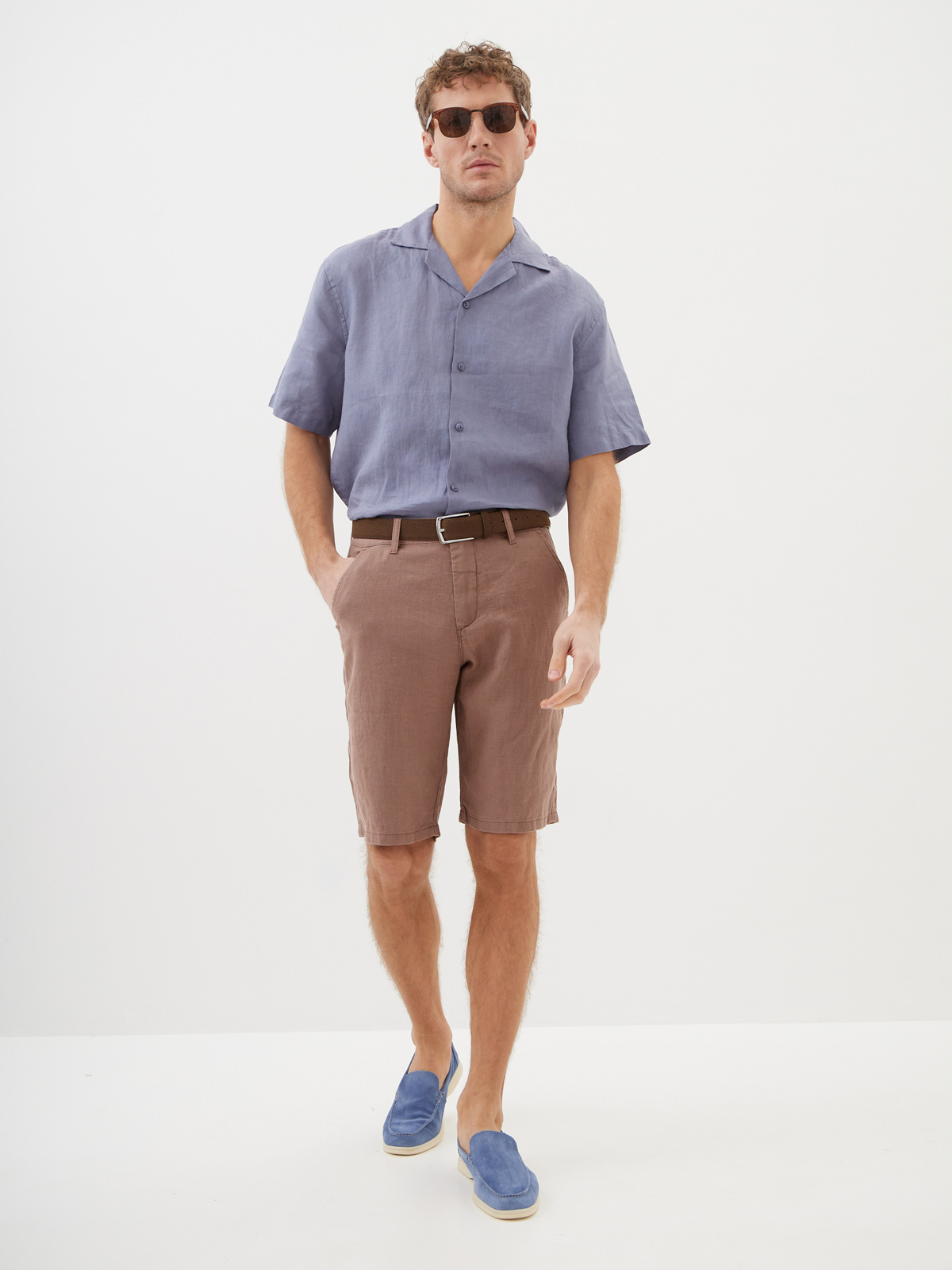 Мужские Льняные Шорты